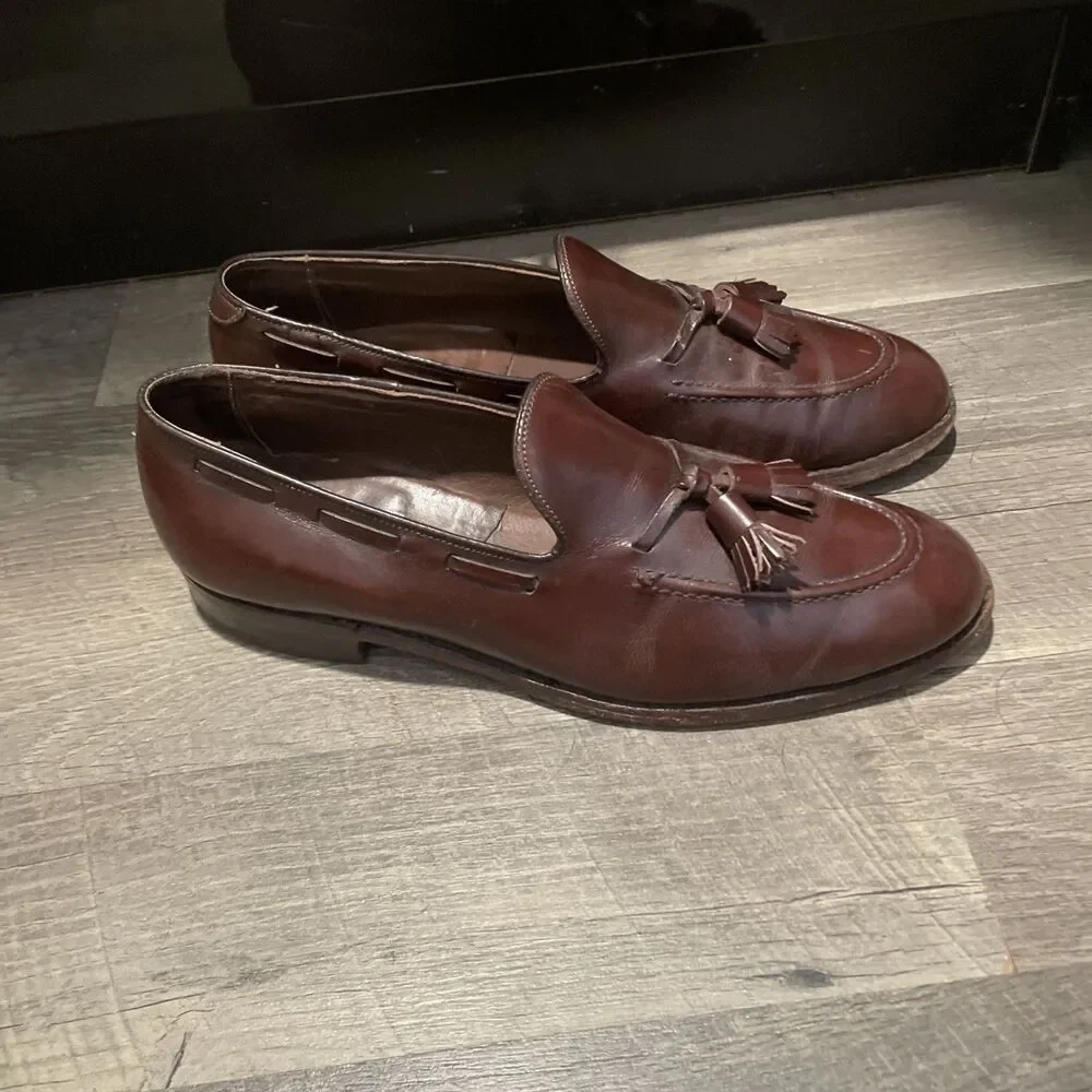 Vintage Foot-Joy Classics Men’s Tassel Loafers Brown Leather USA Made 9.5 B